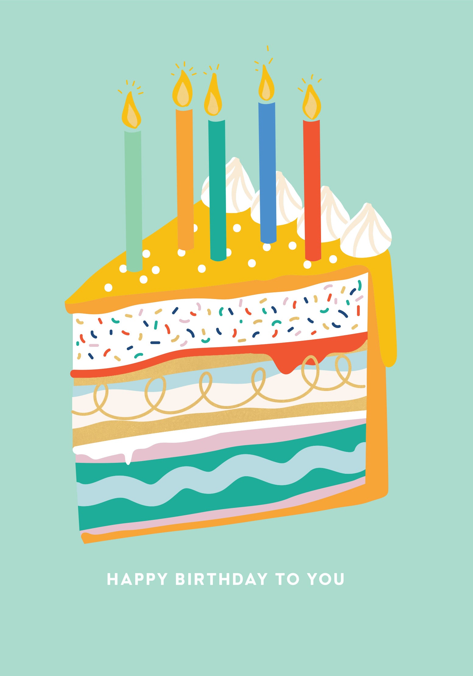 Greeting Card Party Time - Birthday Cake